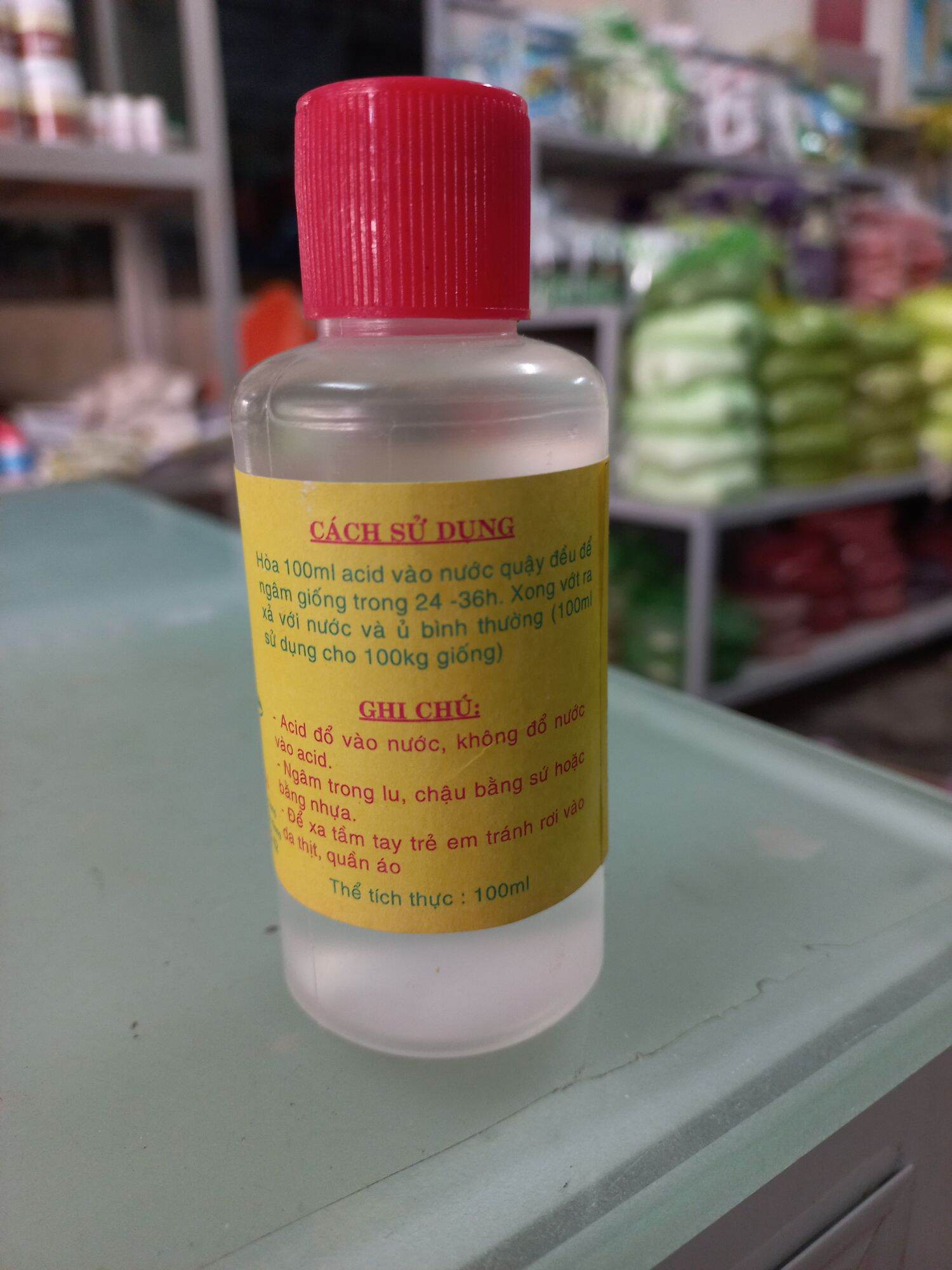 Axit ngâm lúa giống 100ml