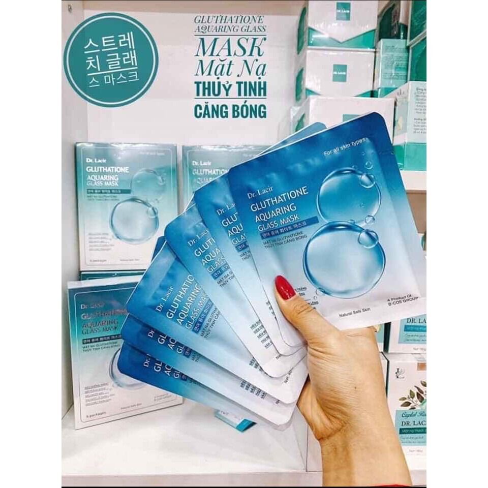 Mặt Nạ Thủy Tinh Căng Bóng Glutathione Dr Lacir,(Hộp 6 miếng)