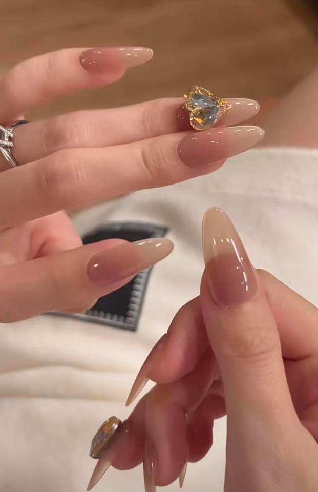 Set 10 viên đá trái tim trang trí móng siêu xinh