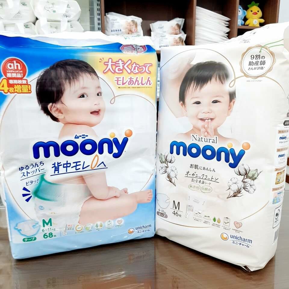 Bỉm quần Moony Nhật size M58 miếng