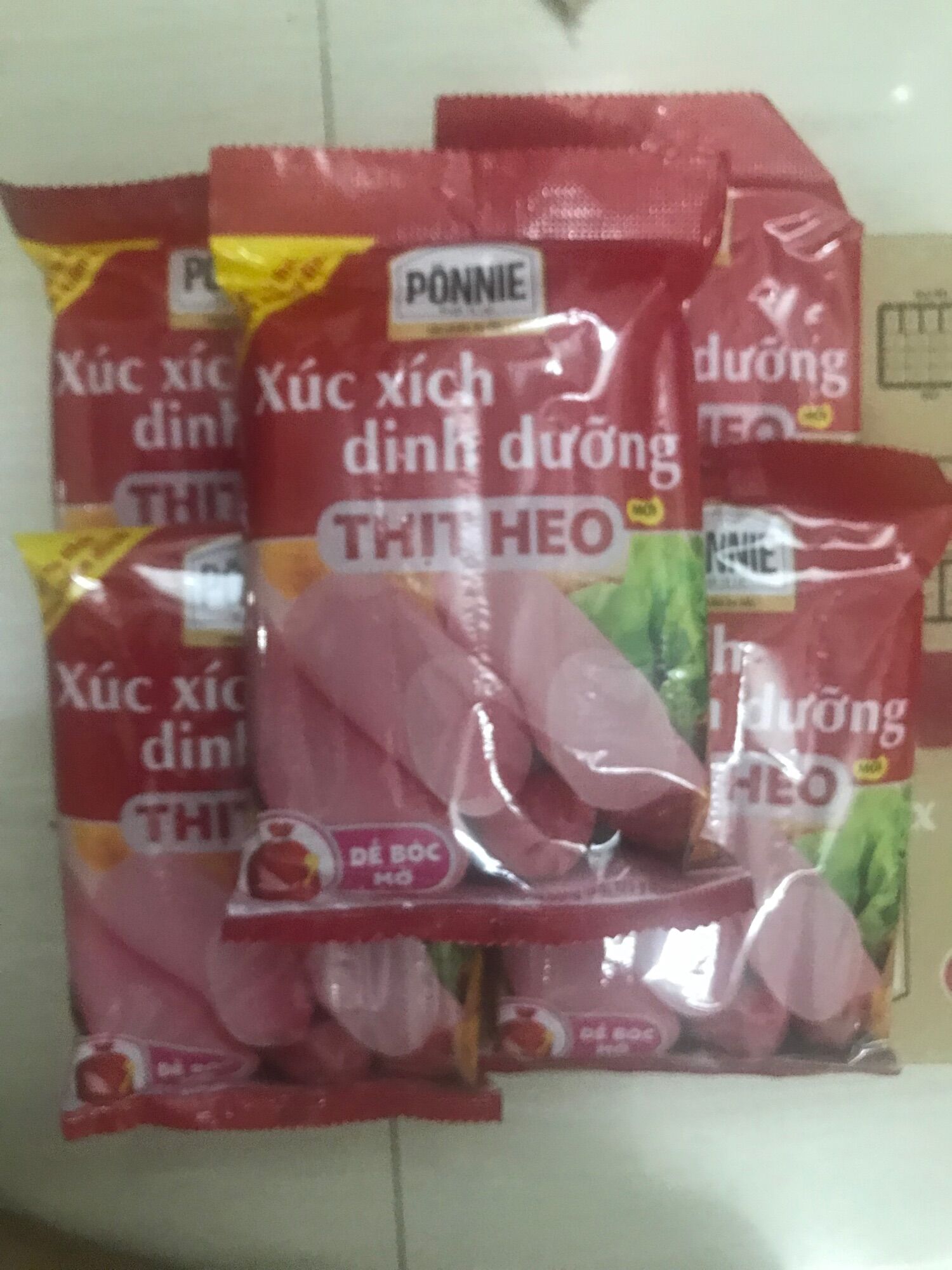 Combo 5 bịch xúc xích dinh dưỡng thịt heo 175gam(5câyx35gam)