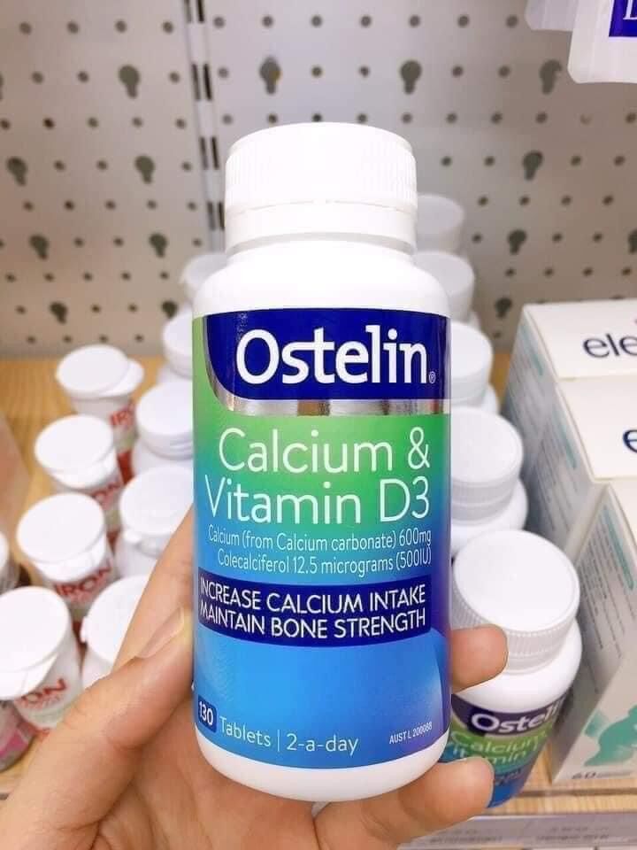Canxi cho bà bầu, Ostelin Calcium & Vitamin D3, 130 viên của Úc