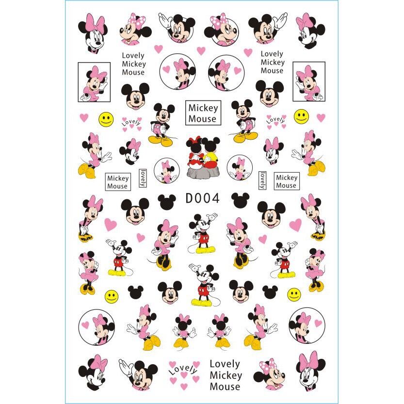 Sticker dán móng tay nail MICKEY NGÁO siêu xinh