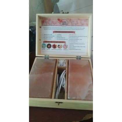 Hộp Đá Muối Himalaya Massage Chân (Mặt Đá Cong 2 Viên)