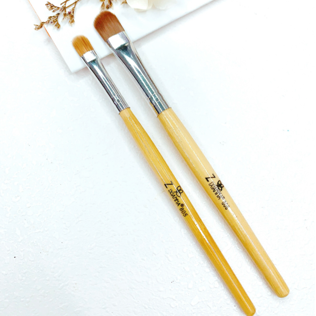 Cọ phen đầu móng , cọ phen chùi khoé cán vàng có size Lớn & size Nhỏ