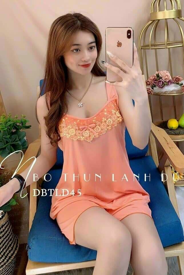 Bộ đùi thun lạnh dây bản to phối ren