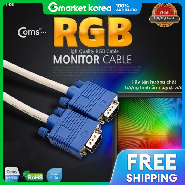 Coms Entry-Level Monitor Rgb (Vga) D-Sub) Cable 15m - m Giá 801,000 Đồng*Miễn phí vận chuyển