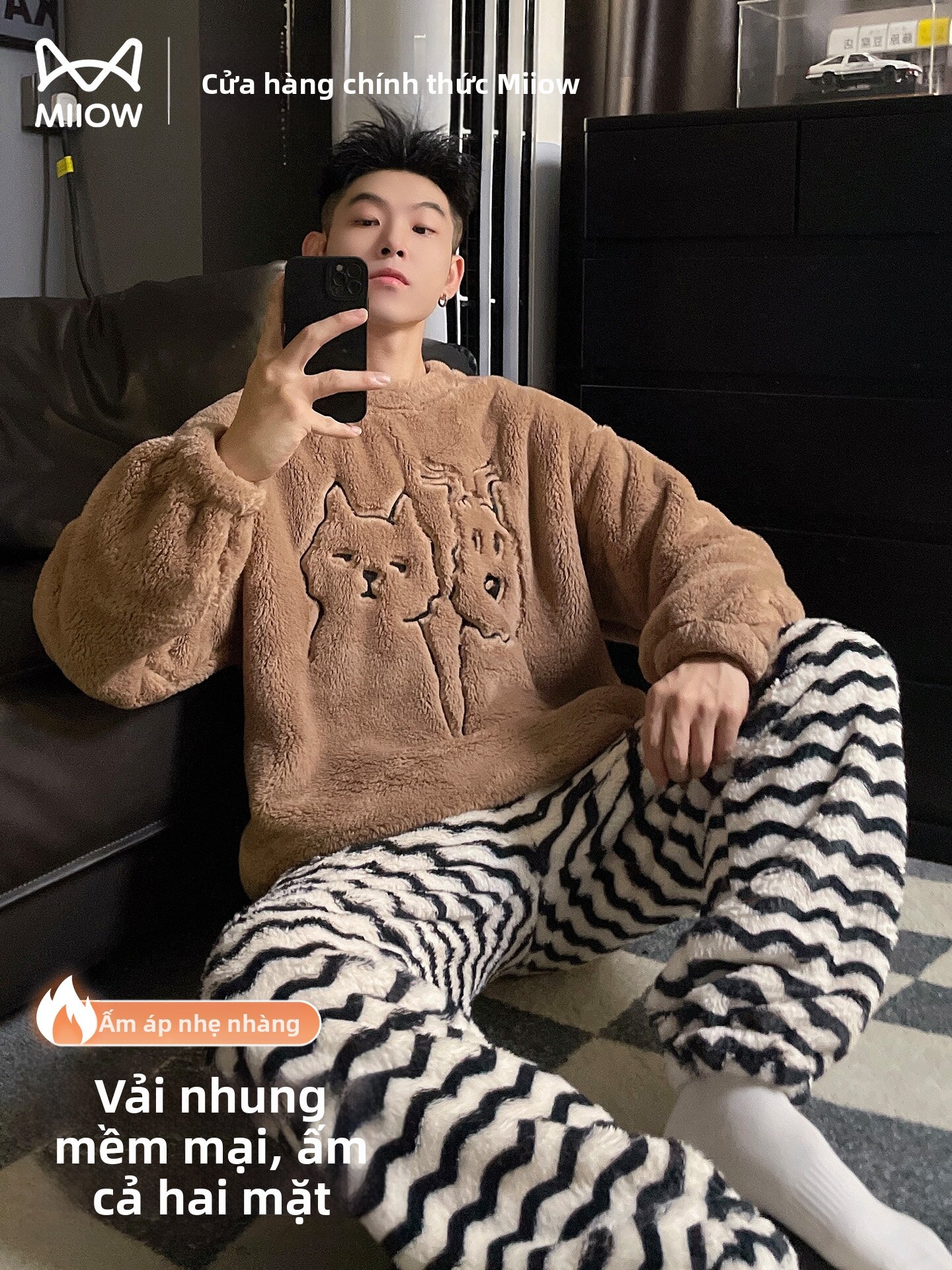 [MiiOW | Thickened Cartoon Casual Sleepwear for Men,MiiOW | Thickened Cartoon Casual Sleepwear for Men,] Giá 697,000 Đồng*Miễn phí vận chuyển