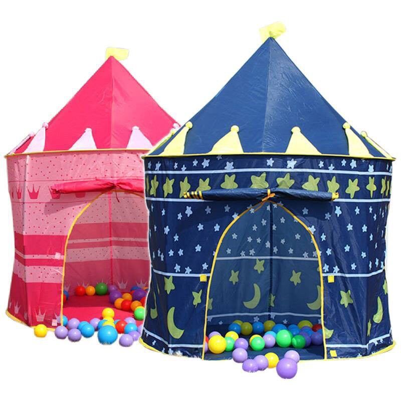 Nhà banh ,lều hoàng tử, công chúa trẻ em tăng kèm bóng  Có 2 màu xanh Hồng