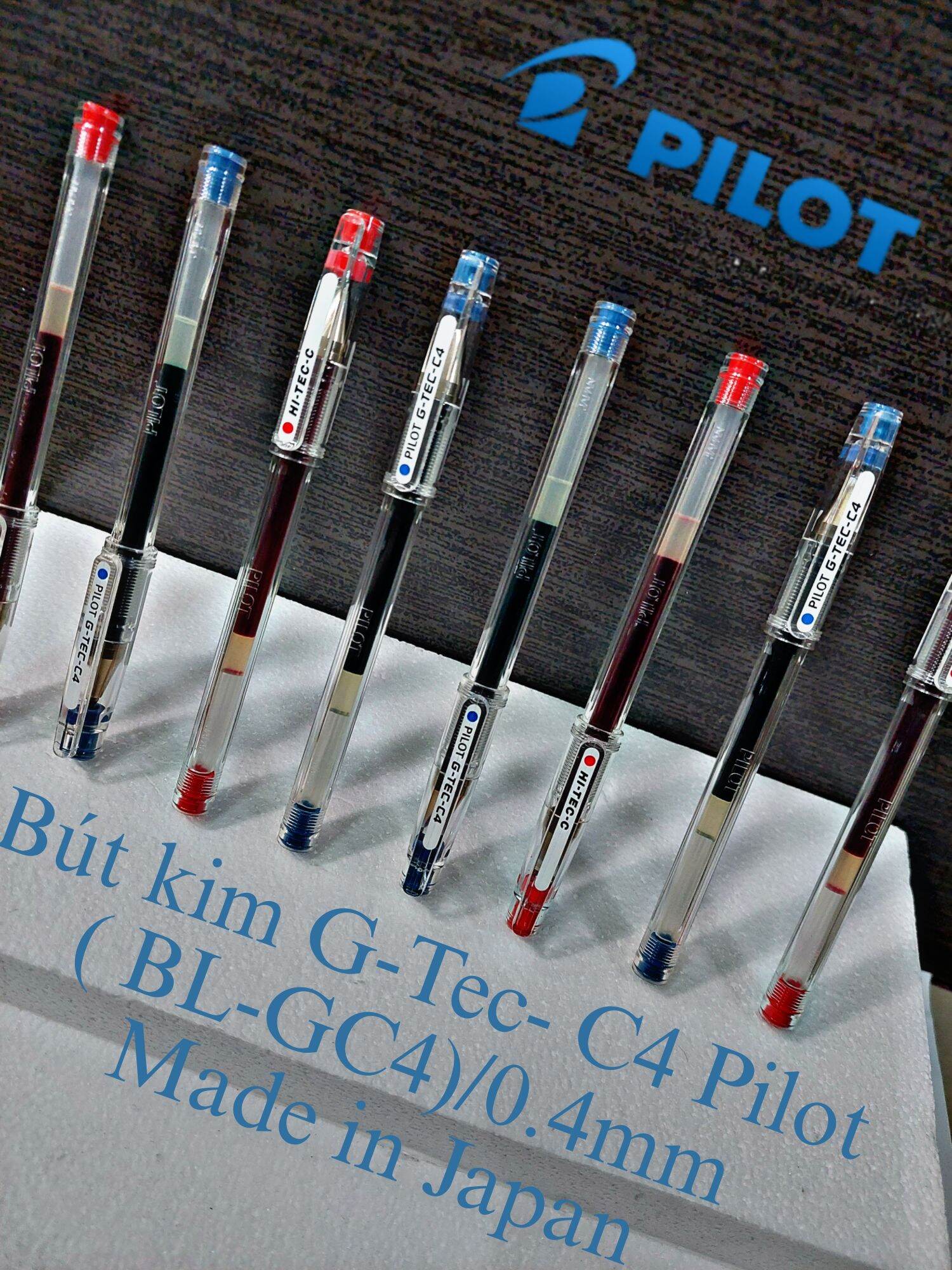 Bút kim pilot hi/g-tec-c4 ultra fine/ roller ball pen . made in japan