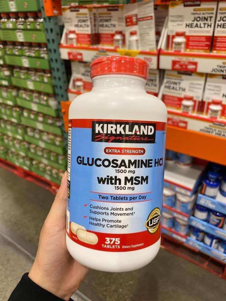 Viên uống xương khớp  glucosamine HCl 1500mg with MSM 1500mg 375 viên
