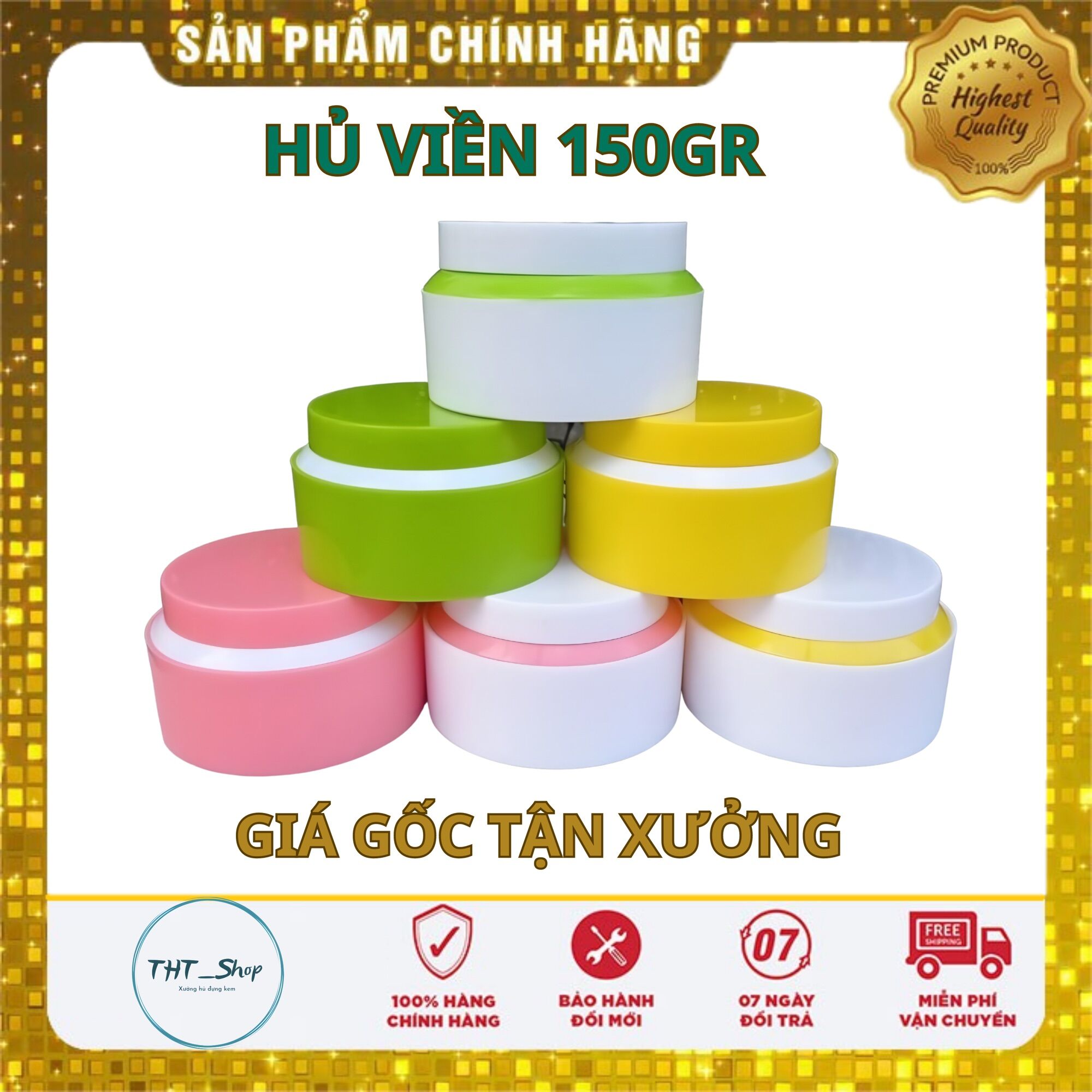 Combo 10 hủ viền 150gr (có nắp lót chống tràn)