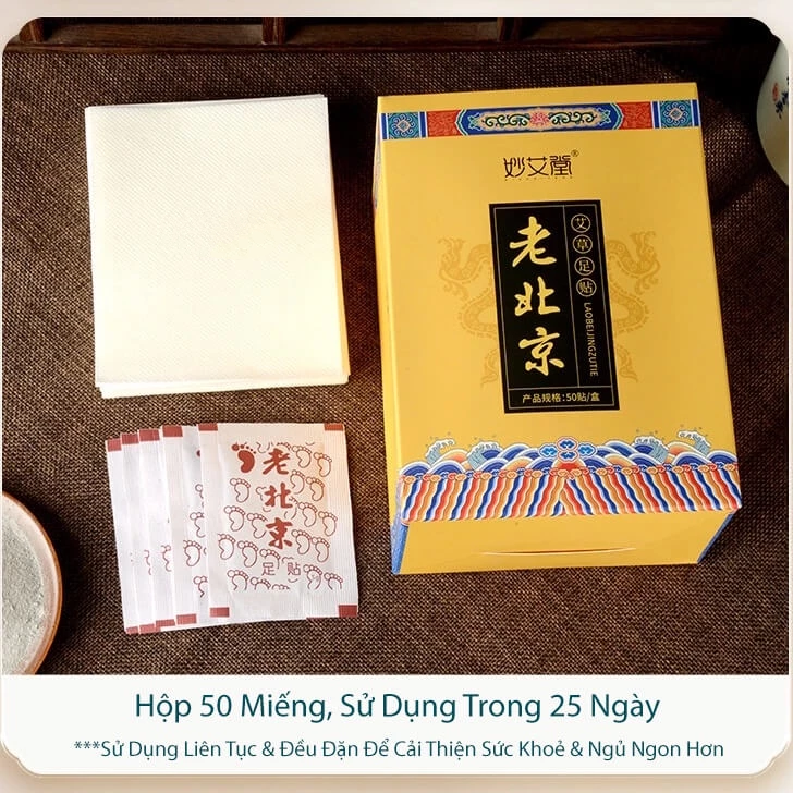 Hộp 50 Miếng Dán Thải Độc Chân Ngải Cứu Bắc Kinh