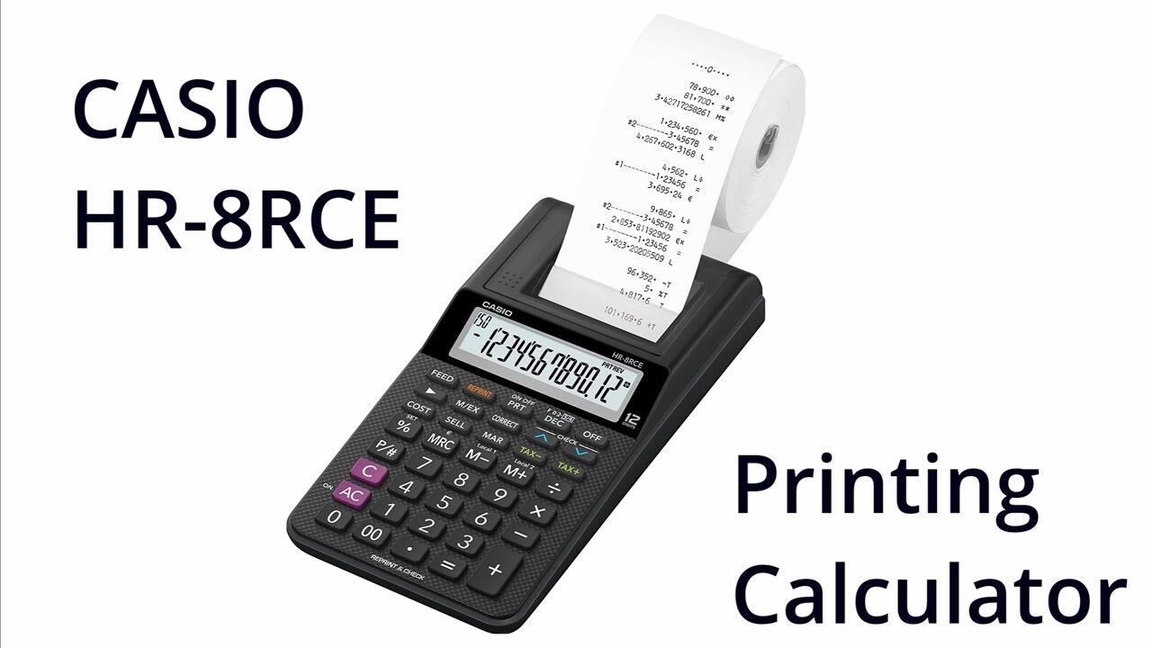 Máy tính in giấy Casio HR-8RC Chính Hãng