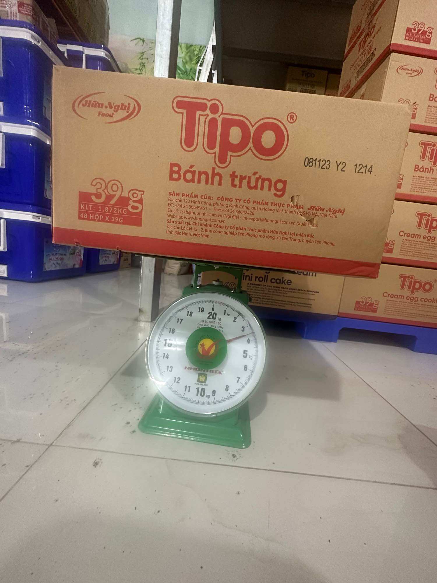 GIÁ SỈ THÙNG BÁNH TIPO TRỨNG NƯỚNG 39GR