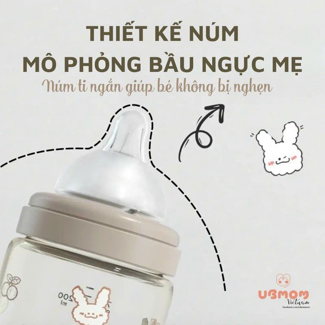 Núm ty bình sữa Ubmom Hàn Quốc size S, M, L +