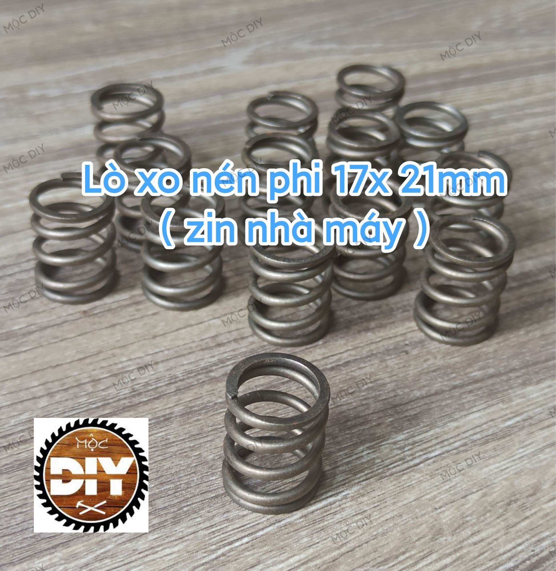 Lò xo nén phi 17, dài 21, sợi 2mm