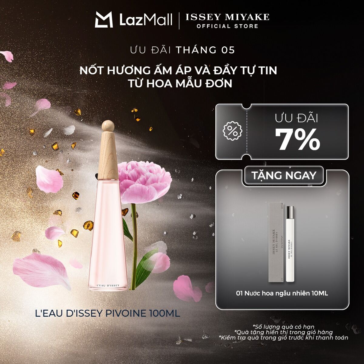 Nước hoa nữ Issey Miyake L’Eau d’Issey Pivoine Eau de Toilette Intense 100ml