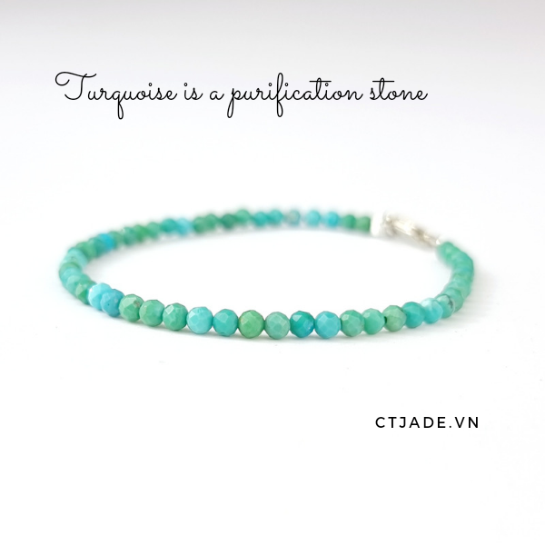 2003071 Trang sức đá năng lượng, đá Turquoise Lam Thạch thiên nhiên CTjade