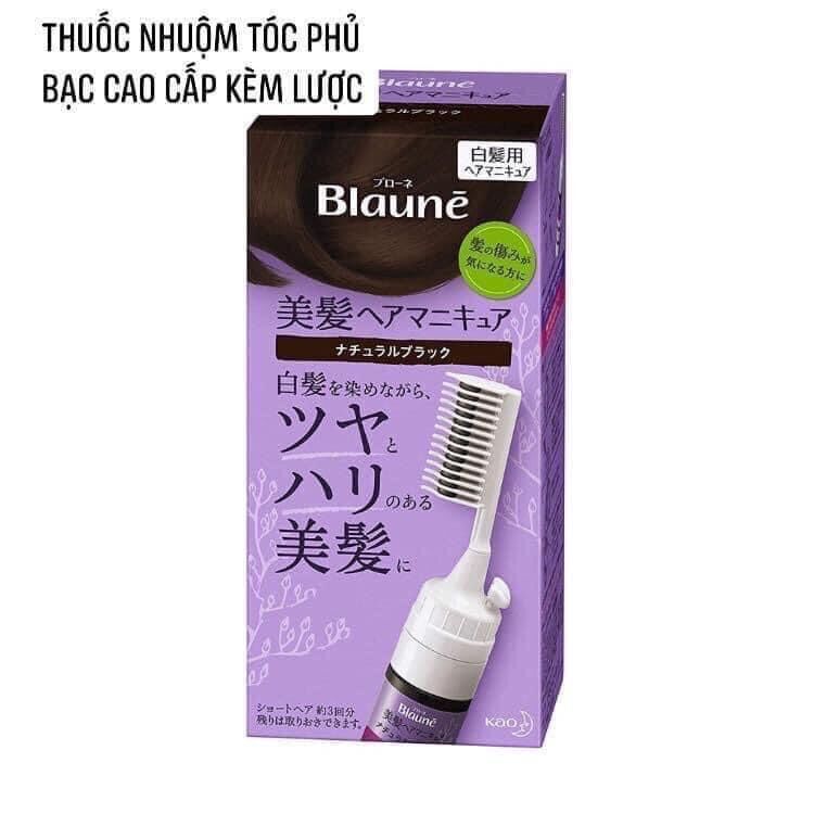 [Made in japan] [Feedback] Máy  nhuộm tóc Phủ bạc màu đen Blaune kèm lược