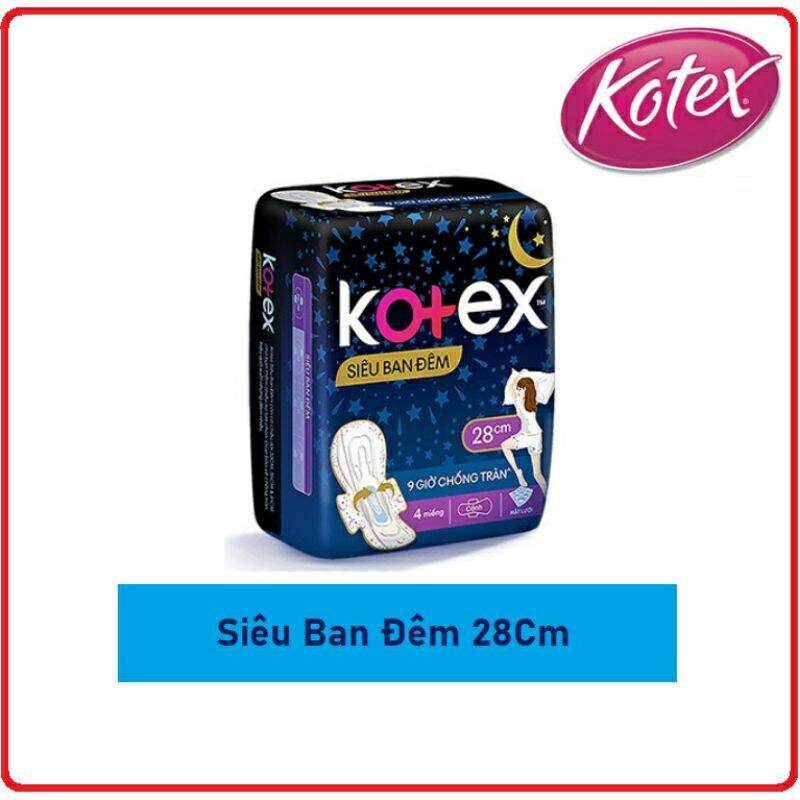 [HCM] BĂNG VỆ SINH KOTEX SIÊU THẤM ĐÊM 28CM - 35CM