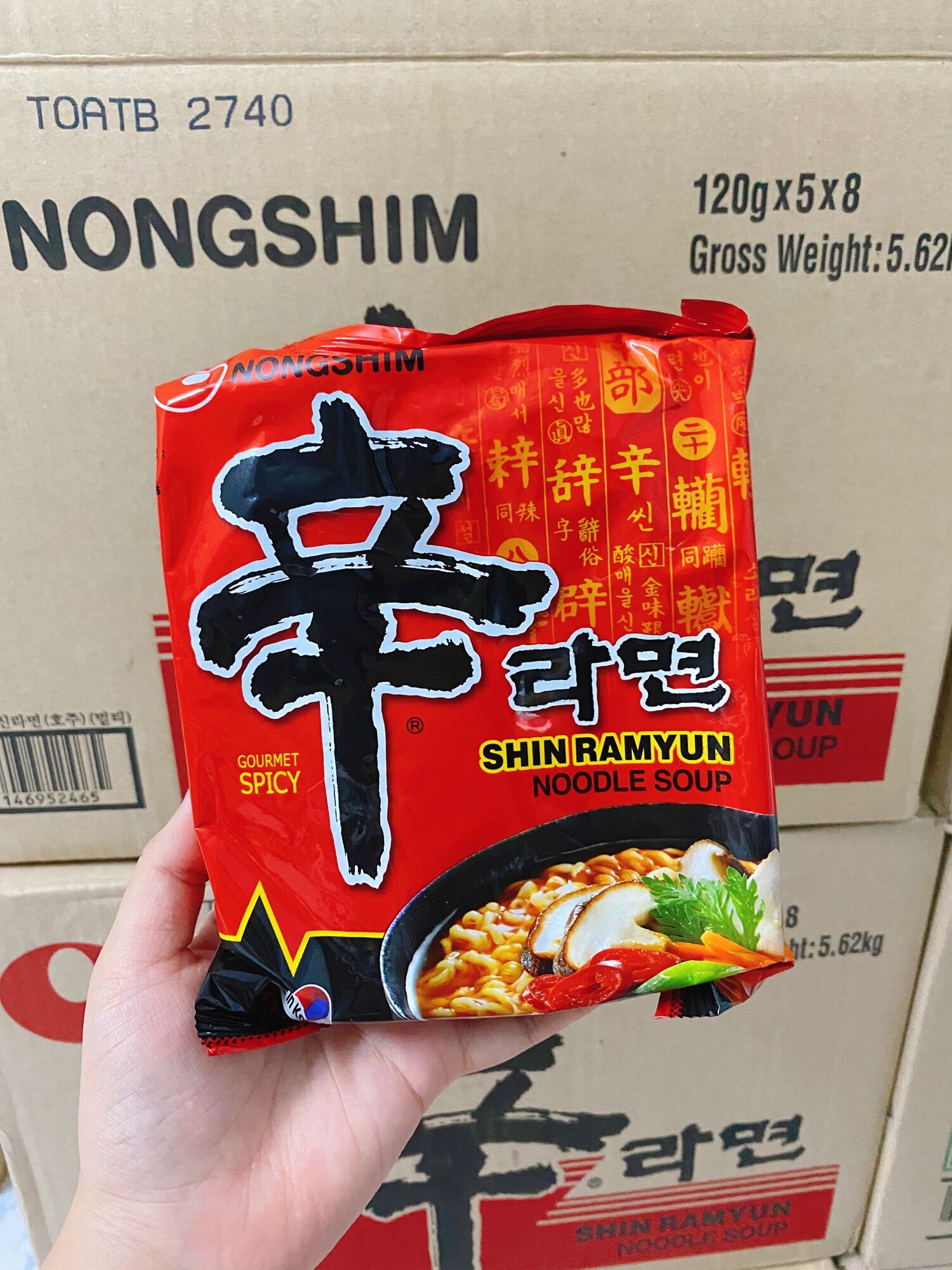[PACK 5 GÓI] Mì Shin Ramyun/ Mì Shin nước cay/ Mì Nongshim/ Mì Shin Ramyun vị cay (nước)
