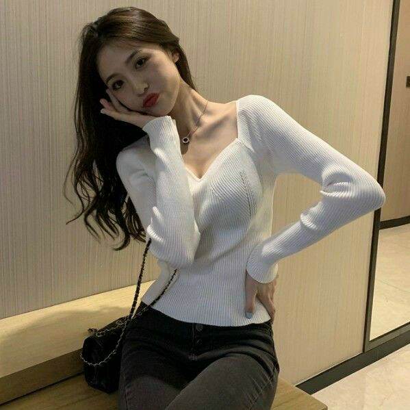 Áo tay dài tim sen len gân xinh