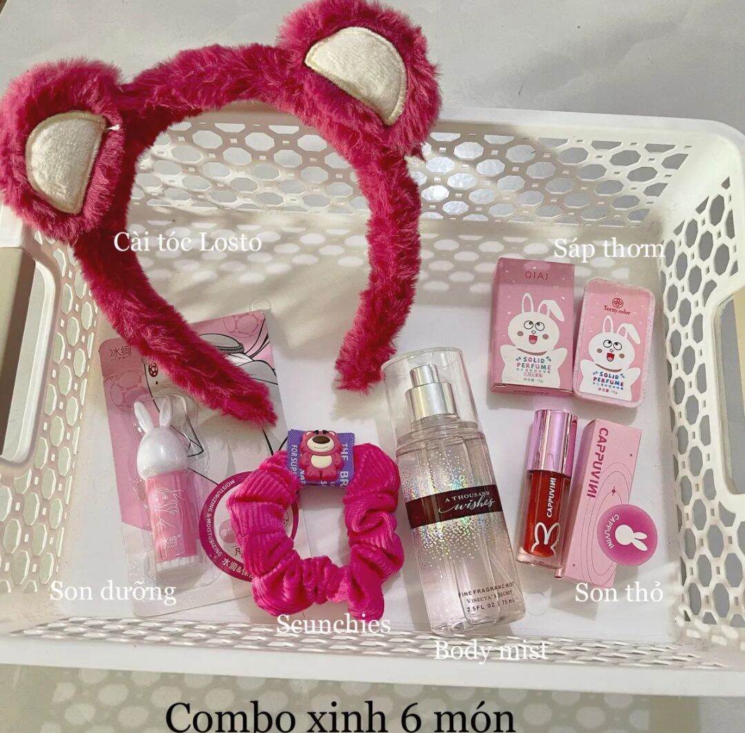 Combo quà tặng 6 món 7 món cho bạn gái - Combo quà tặng makeup phụ kiện - Combo quà tặng ý nghĩa - Combo quà tặng dễ thương
