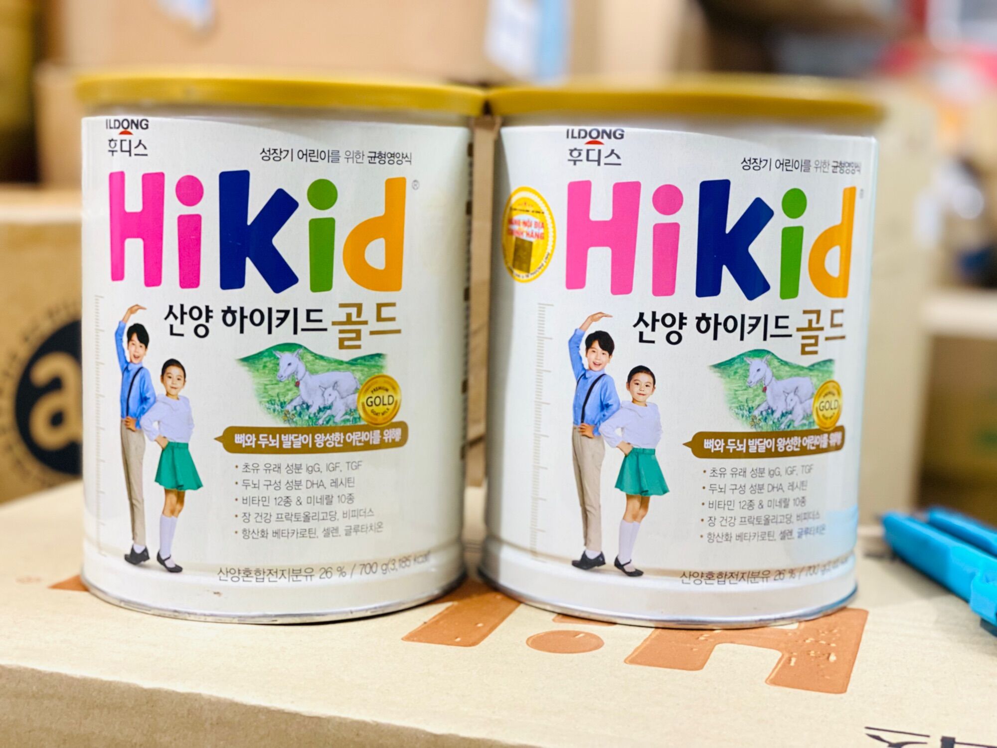 Sữa bột Hikid vani 600gr/ hikid dê núi 700gr Hàn quốc giúp bé tăng cân tăng chiều cao vượt trội
