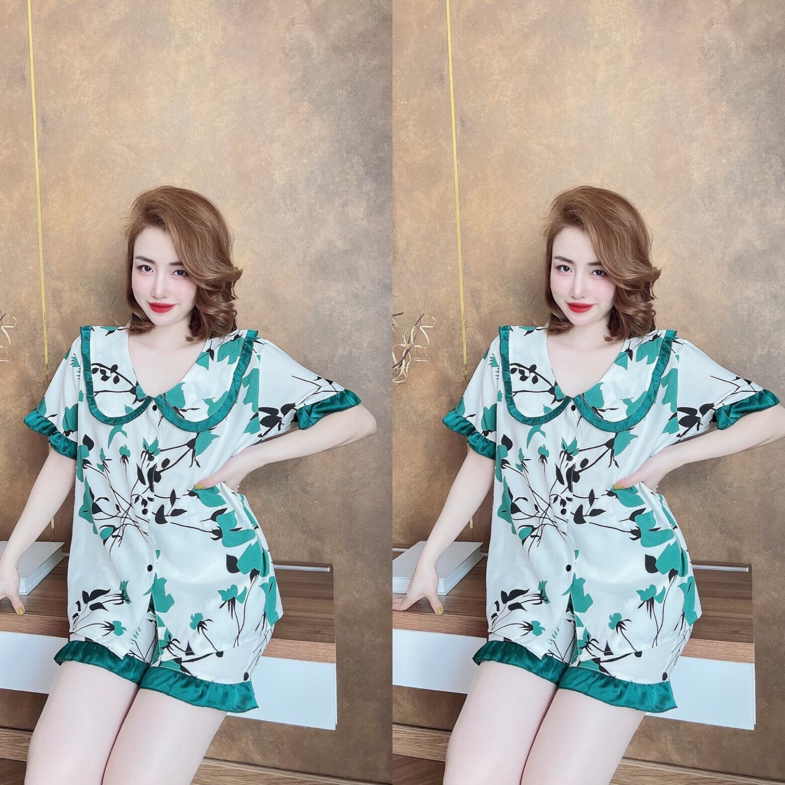 (50-100kg) Đồ bộ Lụa Nhật Tiểu thư - chuẩn form, chất mát, hoạ tiết xinh, siêu kute