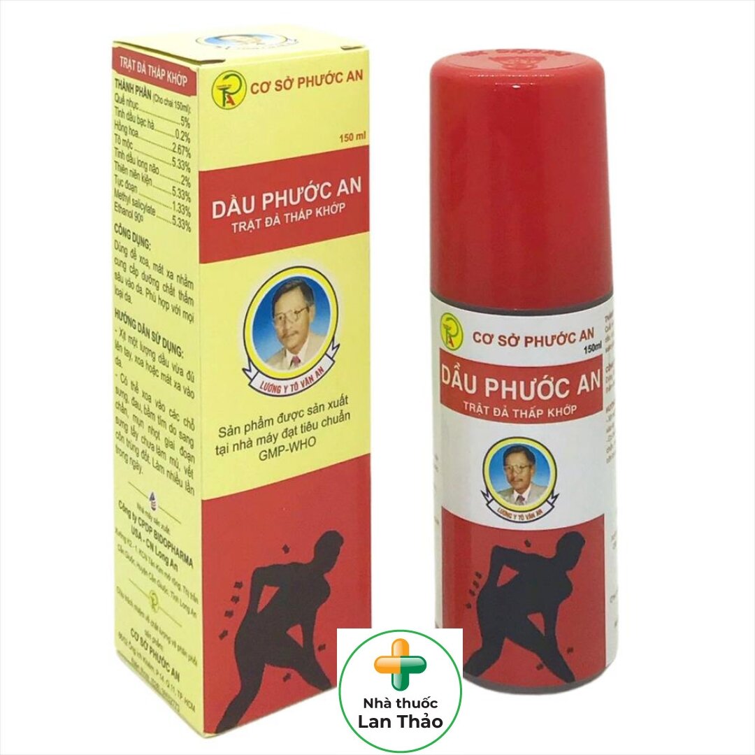 Dầu xoa bóp phước an 150ml giá tốt giúp hỗ trợ trật đả nhứt khớp