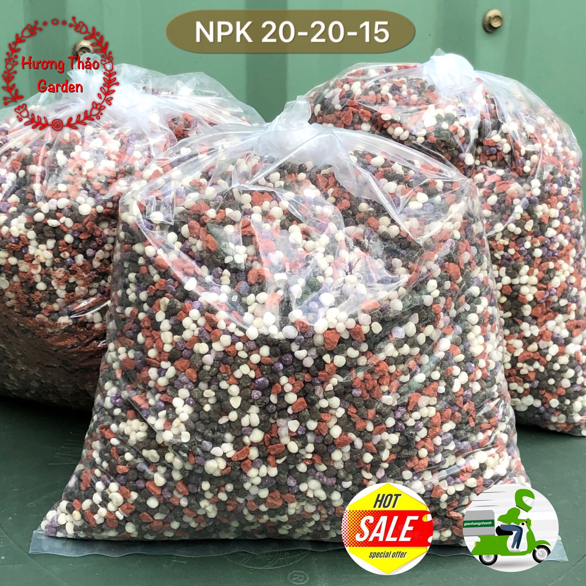 Phân bón npk 20 20 15 đầu trâu túi 1kg