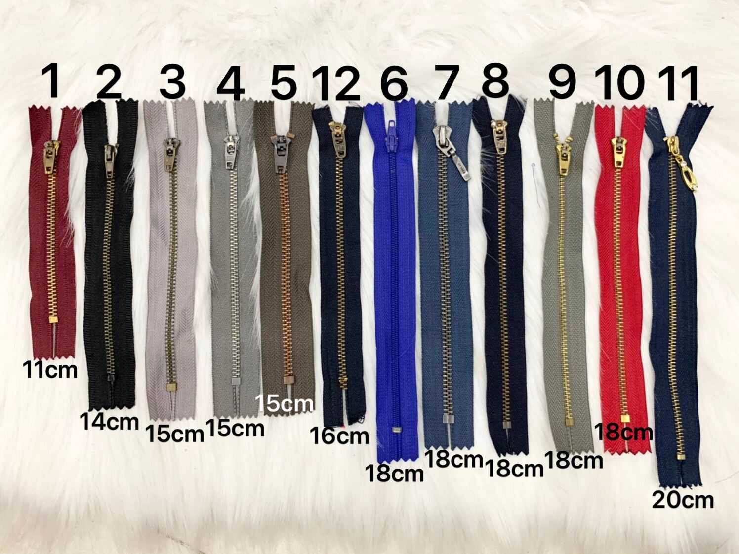 [HCM][Phụ liệu may giá rẻ] 1 Dây khoá kéo đồng khoá kéo quần jean túi xách đồ handmade size 10cm-50cm