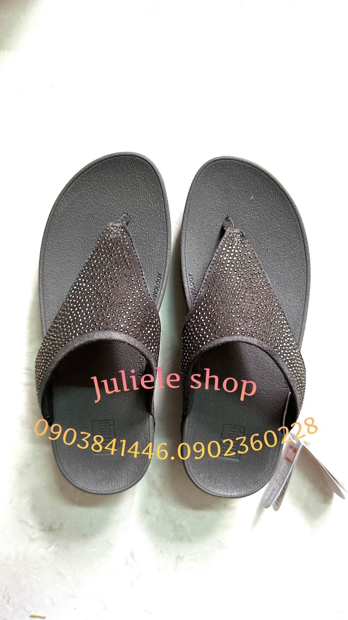 Dép fitflop kẹp ủi đá xám vnxk