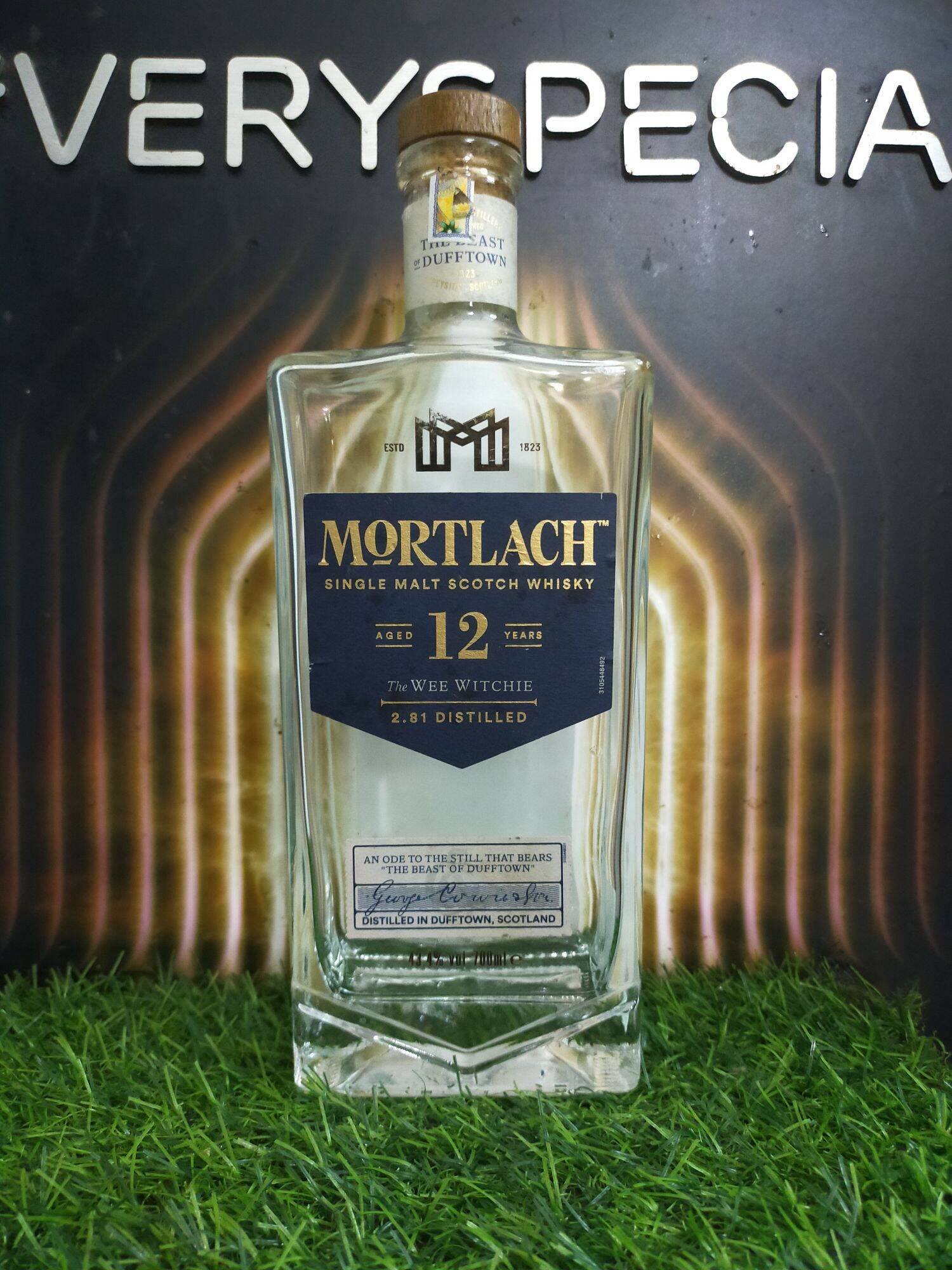 Vỏ chai Mortlach 12,16 trưng bày decor (chai rỗng)