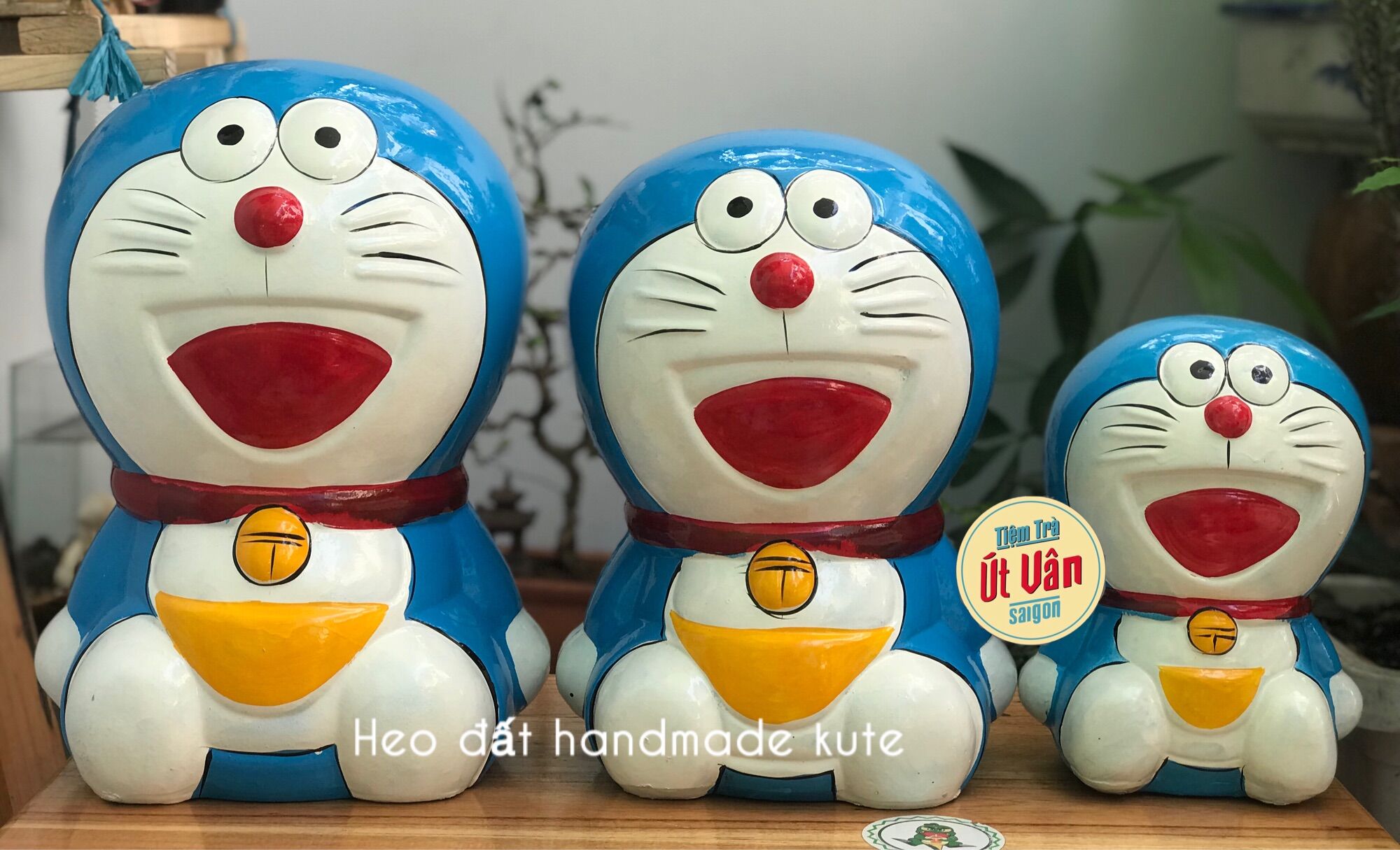 Heo đất handmade doremon XL