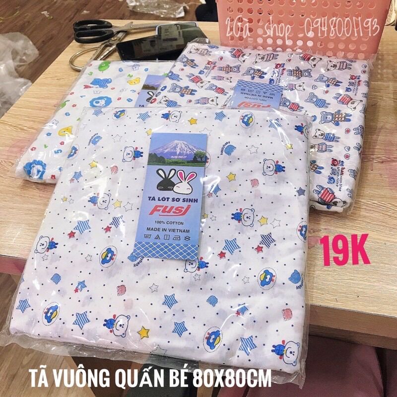 Tã vuông quấn bé KT 70x80cm cho bé sơ sinh