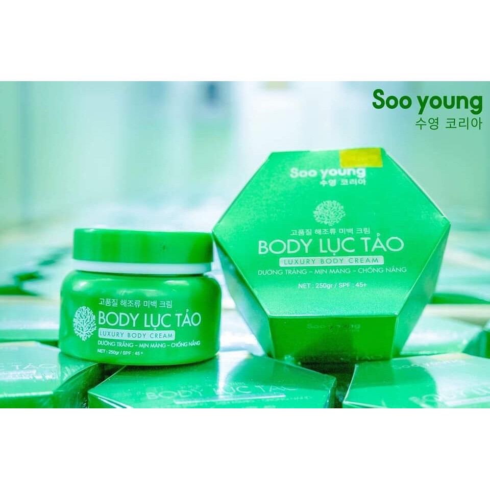 [Hcm]Kem Body Tảo Lục Soo Young Hàn_Dưỡng Trắng Bật Tone Trong 7 Ngày_Giúp Da Mịn Màng_Giảm Thâm Các Vùng Nhạy Cảm