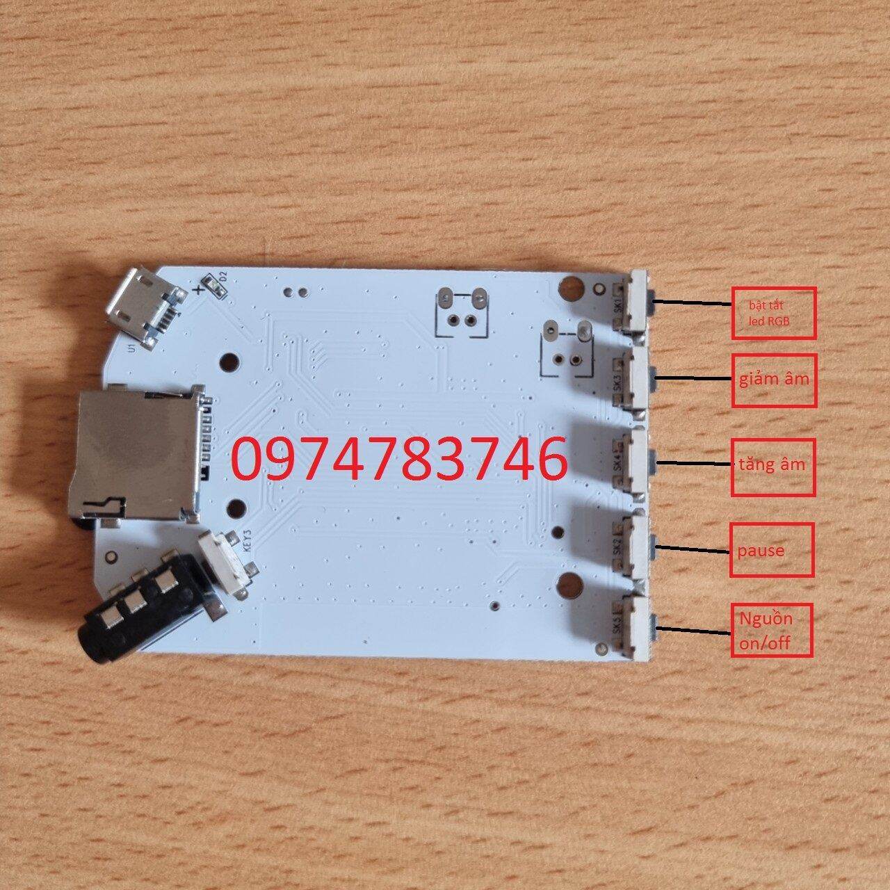 mạch loa bluetooth 3-5w giá rẻ (nghe radio +thẻ nhớ ...)
