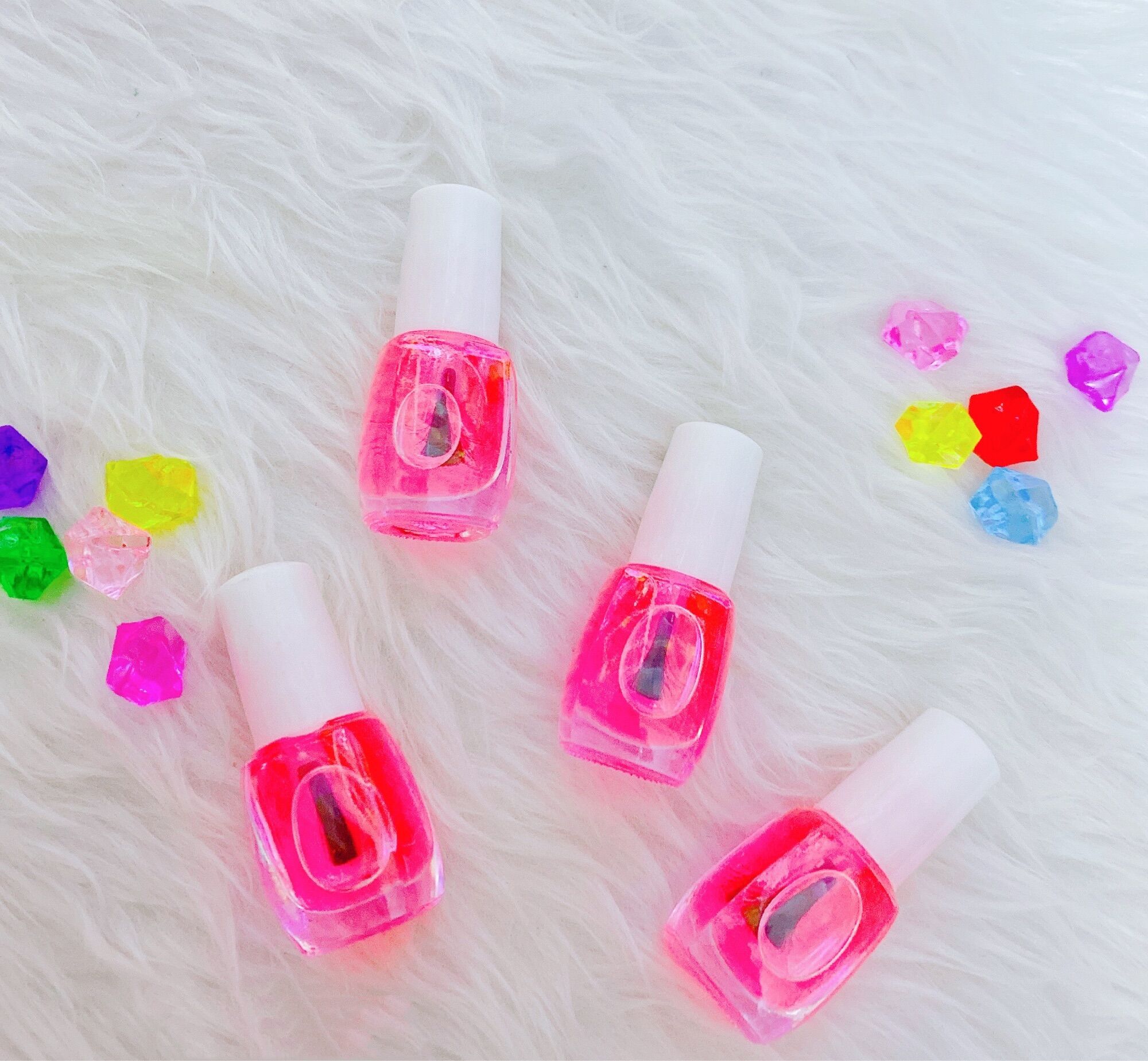 [HCM]❤️1 Lọ Nước Sơn Bóng Hồng Mau Khô Dưỡng Móng Tay, Chân Chai Nhỏ Mini