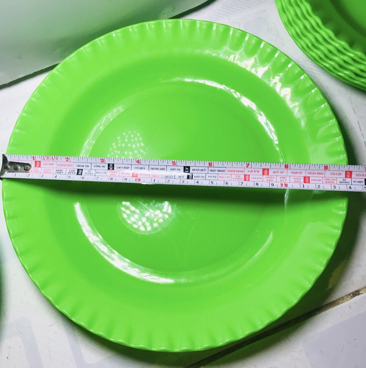 Set 10 Cái DĨA Nhựa Xanh, Trong, Loai SÂU, MẪU LỚN (Có 4 Cở)