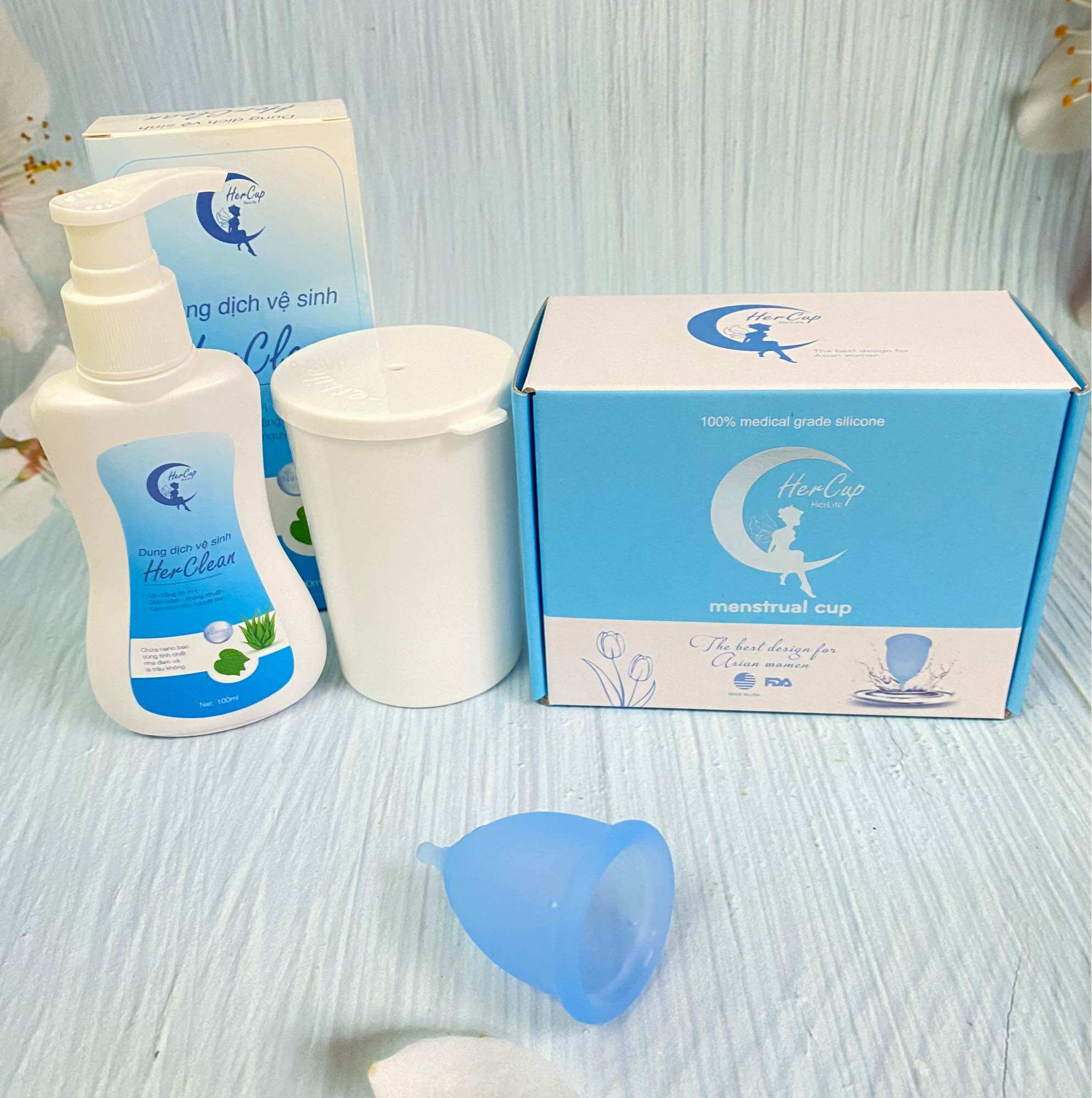 Bộ cốc nguyệt san Hercup - Made in USA