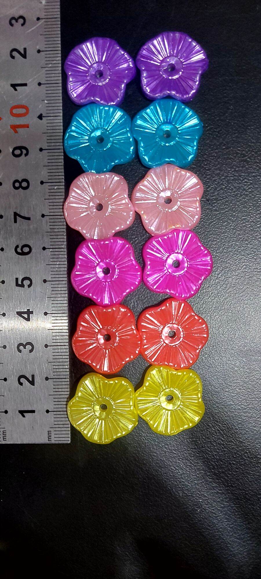 Hạt Acrylic hoa sao cánh tròn 2 cm