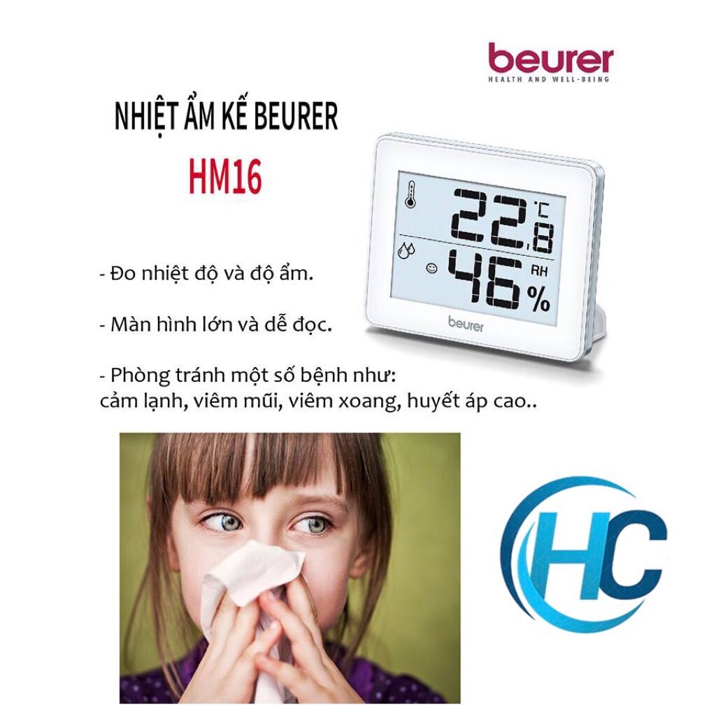 [CHÍNH HÃNG] Nhiệt ẩm kế Beurer HM16 (bảo hành 2 năm)