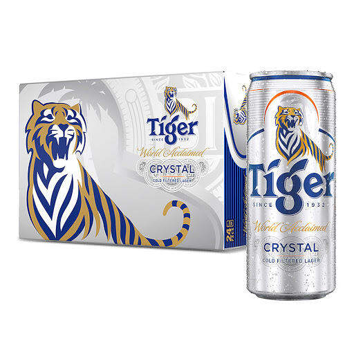THÙNG BIA TIGER BẠC 24 LON - 330ML