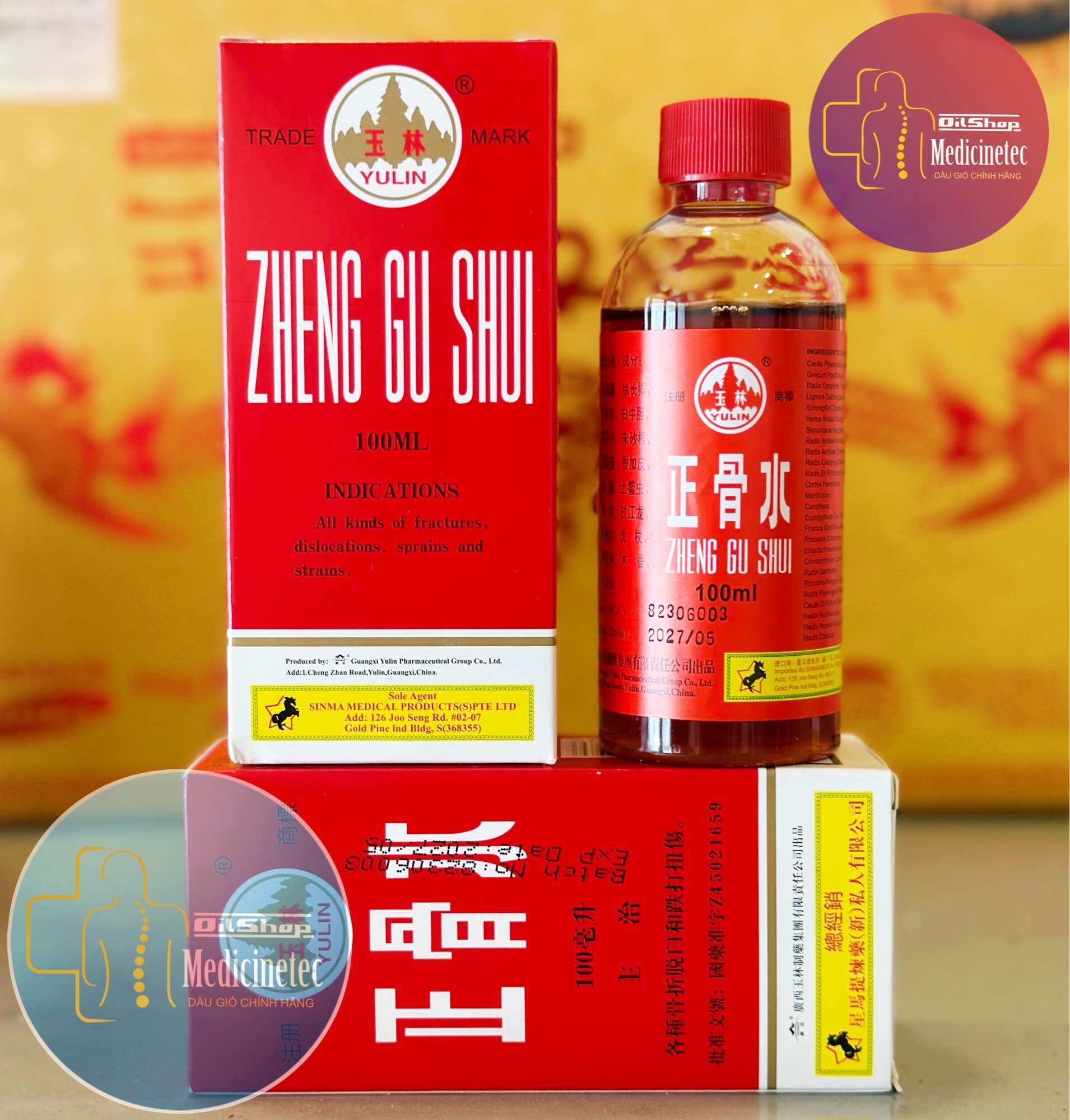 Dầu Xoa Bóp YuLin Zheng Gu Shui 100ml Trung Quốc