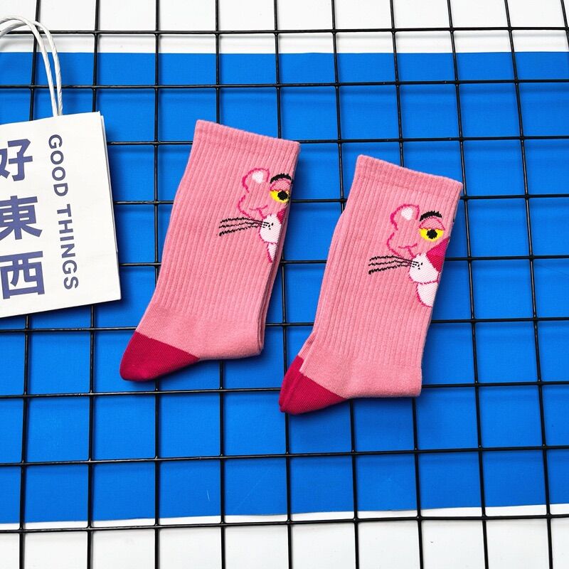 Tất (vớ) chú báo hồng happy cao bắp