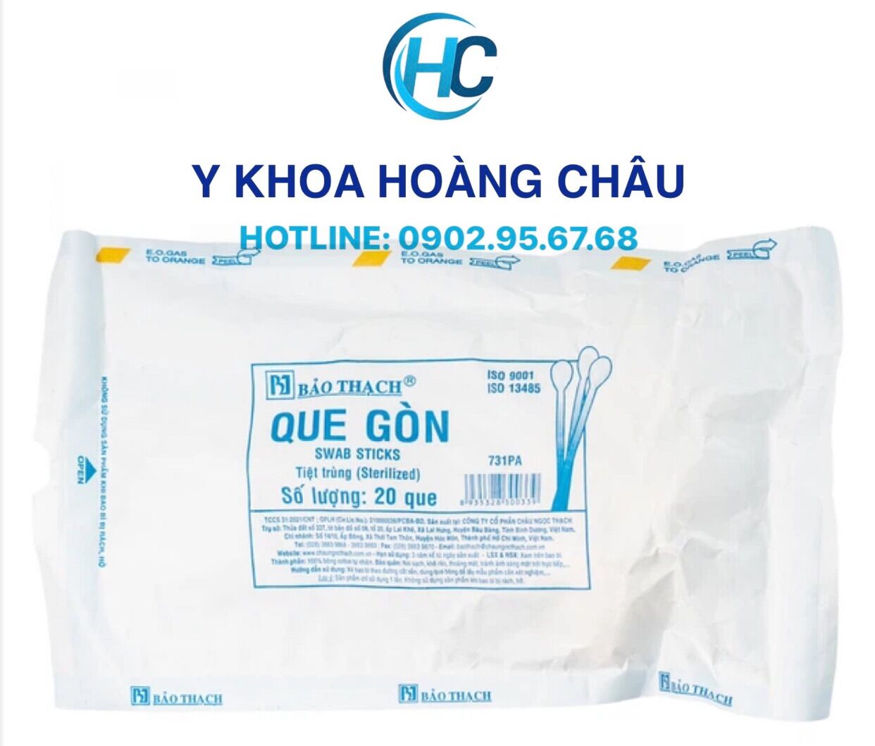 Que gòn y tế tiệt trùng bảo thạch