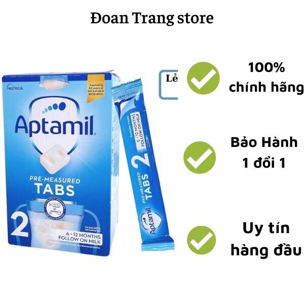 Sữa Aptamil UK Số 2 Dạng Thanh 24G Cho Bé 6-12 Tháng