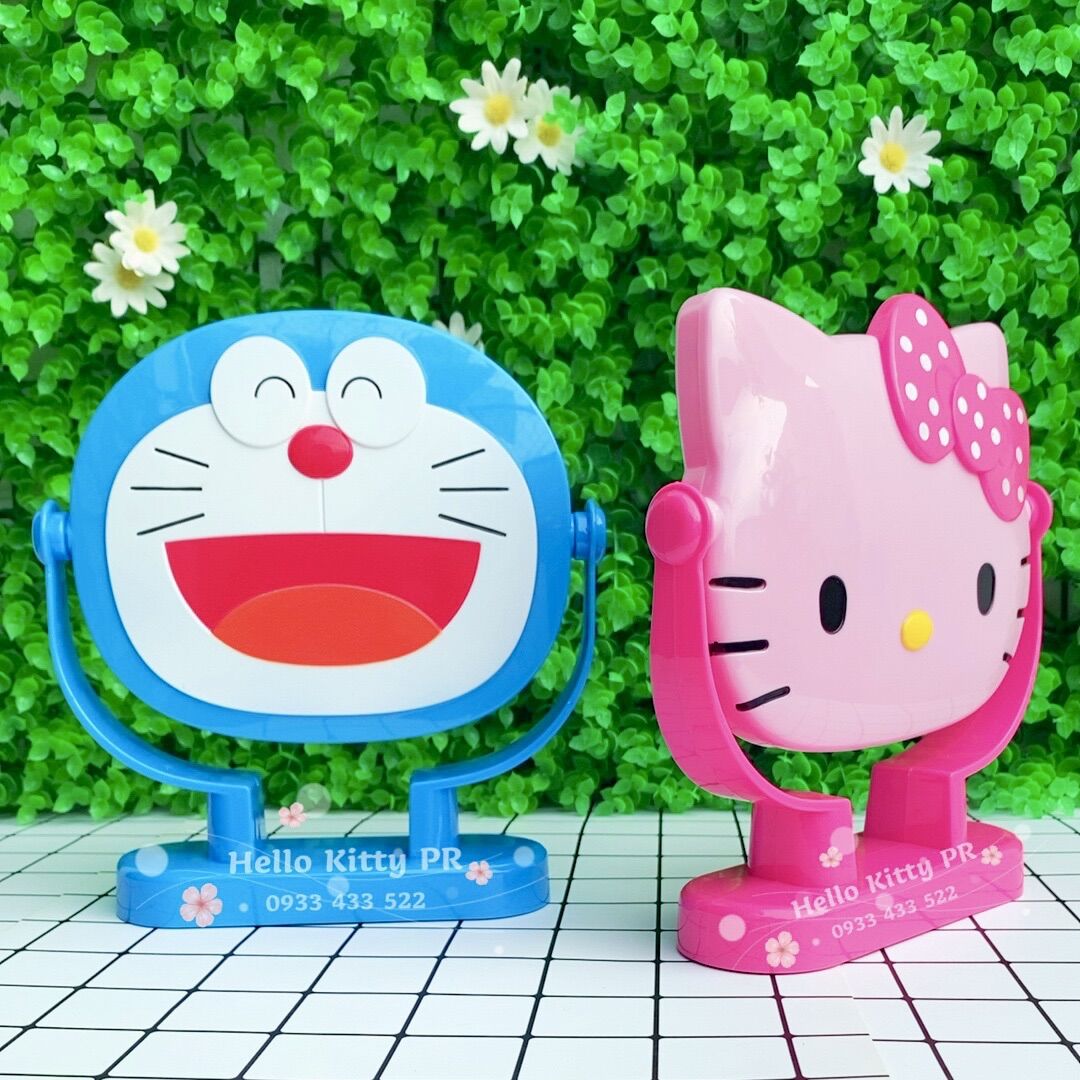 Gương để bàn 3D Hello Kitty - Doraemon